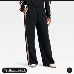 All in Motion Black Joggers with Pink Accents